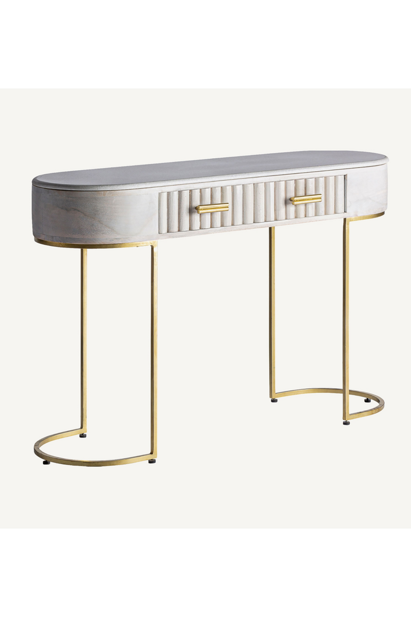 Cream 2-Drawer Console Table | Vical Home Glees | Oroatrade.com