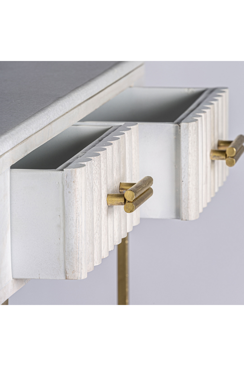 Cream 2-Drawer Console Table | Vical Home Glees | Oroatrade.com