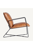 Brown Leather Industrial Armchair | Vical Home Seney | Oroatrade.com
