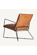 Brown Leather Industrial Armchair | Vical Home Seney | Oroatrade.com