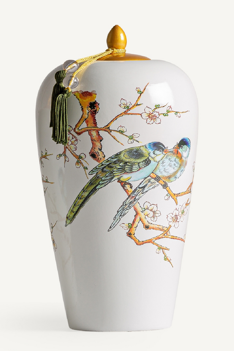 Painted White Ceramic Vase | Vical Home Azzad | Oroatrade.com