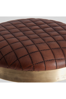 Brown Leather Round Stool | Vical Home Ottawa | Oroatrade.com