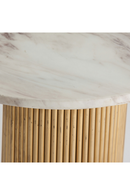 Gold Fluted Pedestal Side Table | Vical Home Coen | Oroatrade.com