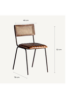 Brown Leather Seat Dining Chair | Vical Home Almstock | Oroatrade.com