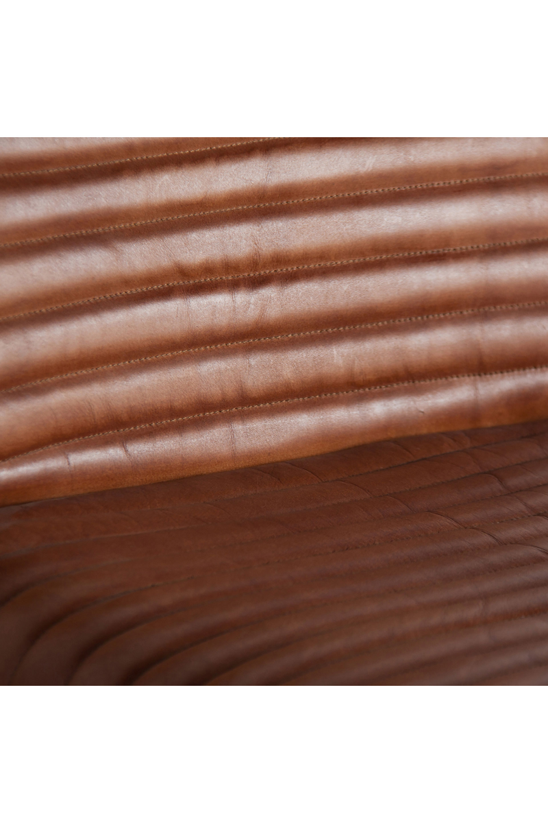 Brown Leather Chanelled Armchair | Vical Home Almstock | Oroatrade.com