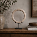 Hospitality furniture - White Marble Ring Decorative Figure - www.oroatrade.com