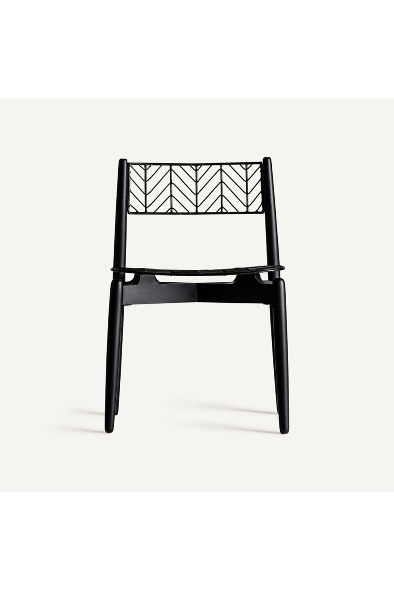 Black Metal Accent Chair | Vical Home Plisse | Oroatrade.com