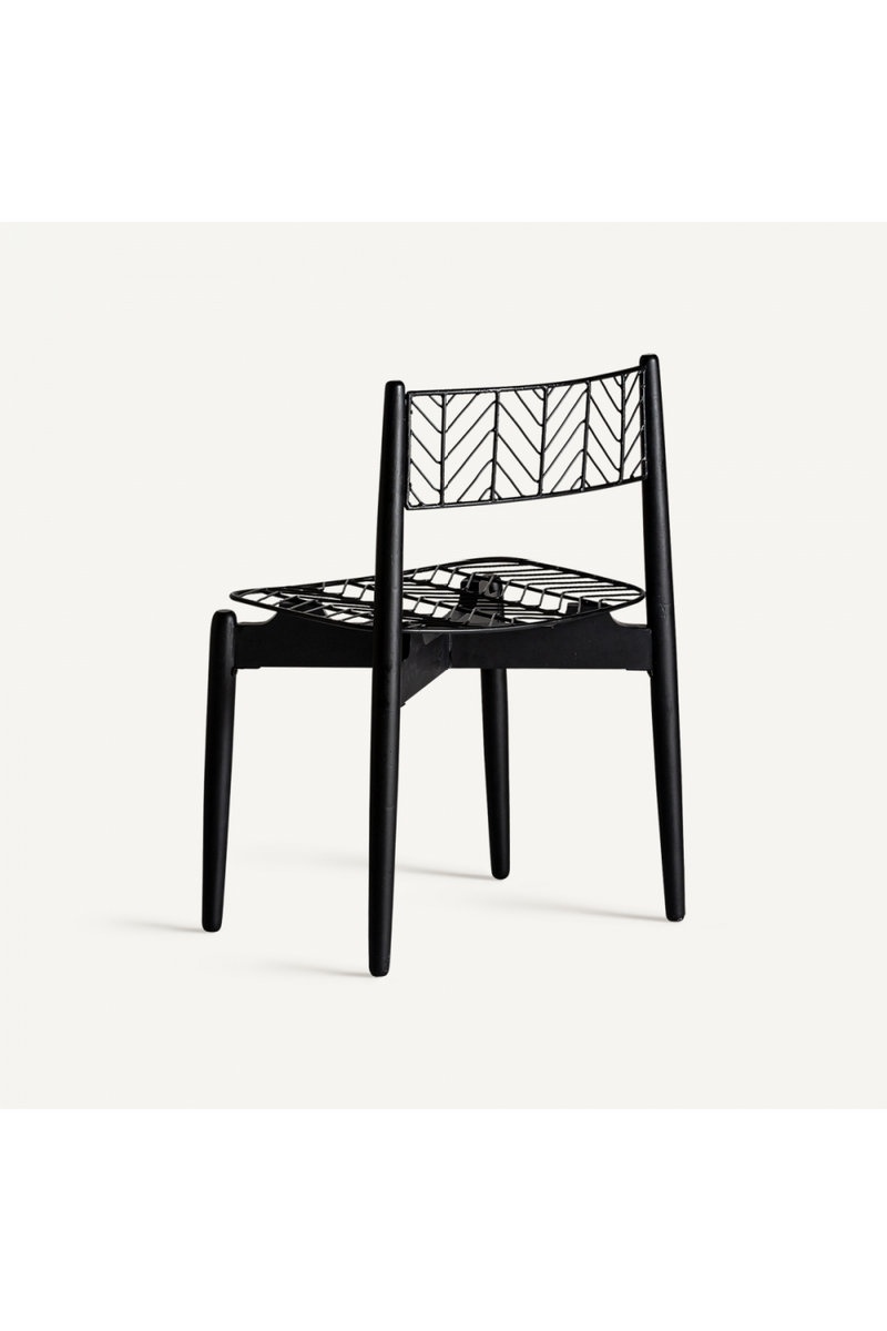 Black Metal Accent Chair | Vical Home Plisse | Oroatrade.com