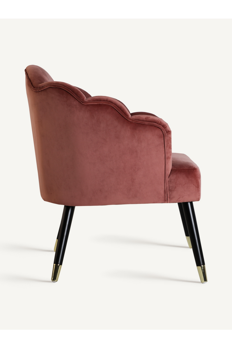 Pink Velvet Scalloped Armchair | Vical Home Setti | Oroatrade.com