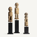 Rustic Wood Statue Decorative Figure | Vical Home Bomani