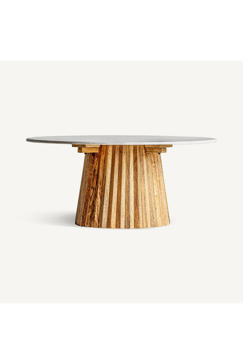 Fluted Central Base Coffee Table | Vical Home Plisse | Oroatrade.com