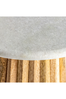 Fluted Wood Pedestal Side Table | Vical Home Plisse | Oroatrade.com