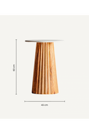 Fluted Wood Pedestal Side Table | Vical Home Plisse | Oroatrade.com