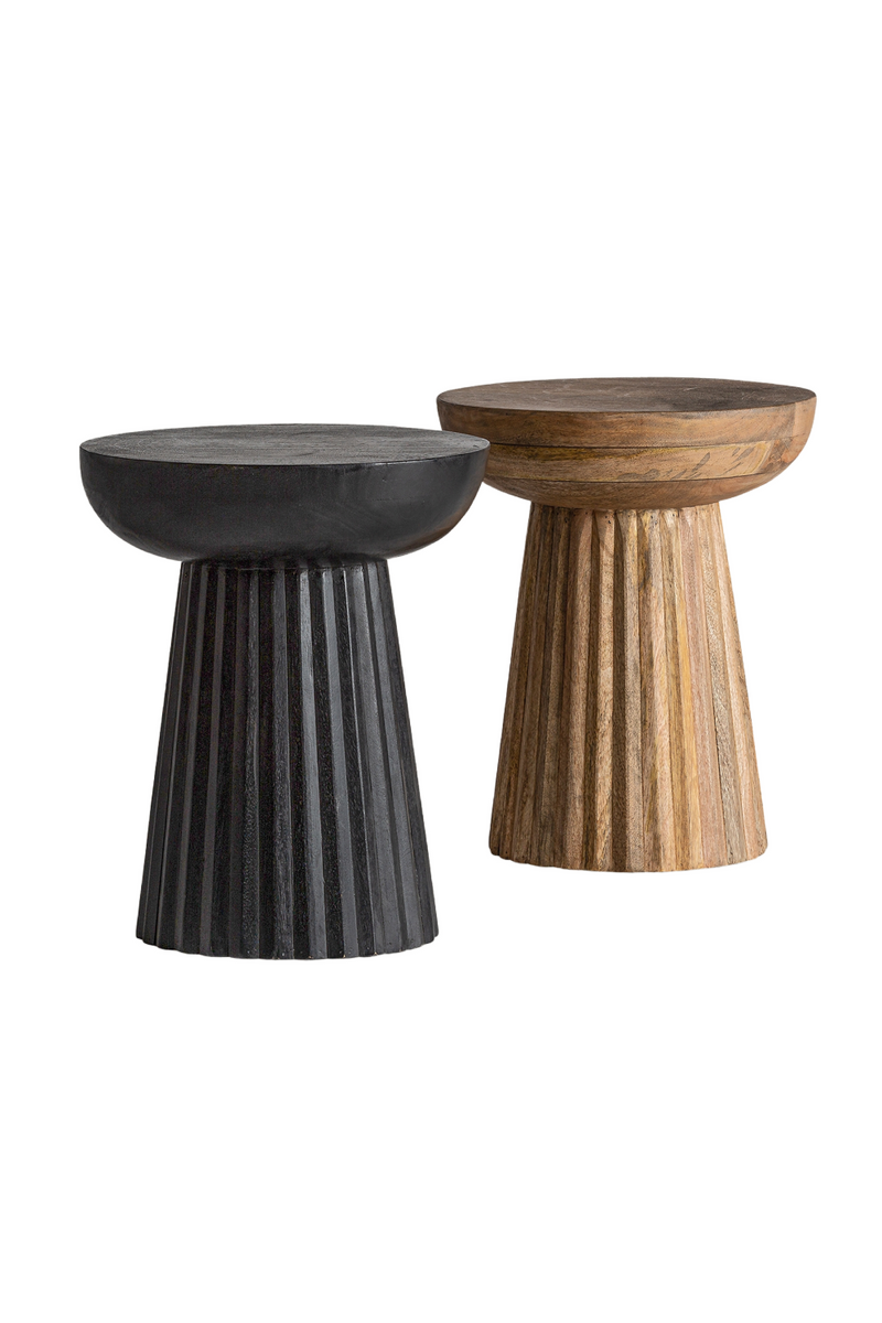 Mango Wood Pedestal Side Table | Vical Home Plisse | Oroatrade.com