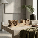 Carved Teak Wood Candle Holder | Vical Home Argeen