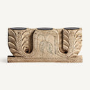 Carved Teak Wood Candle Holder | Vical Home Argeen
