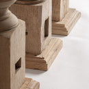Carved Wooden Candle Holder | Vical Home Dif