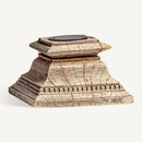 Carved Wood Ethnic Candle Holder | Vical Home Dhobley