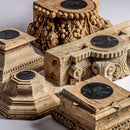 Carved Wood Ethnic Candle Holder | Vical Home Dhobley