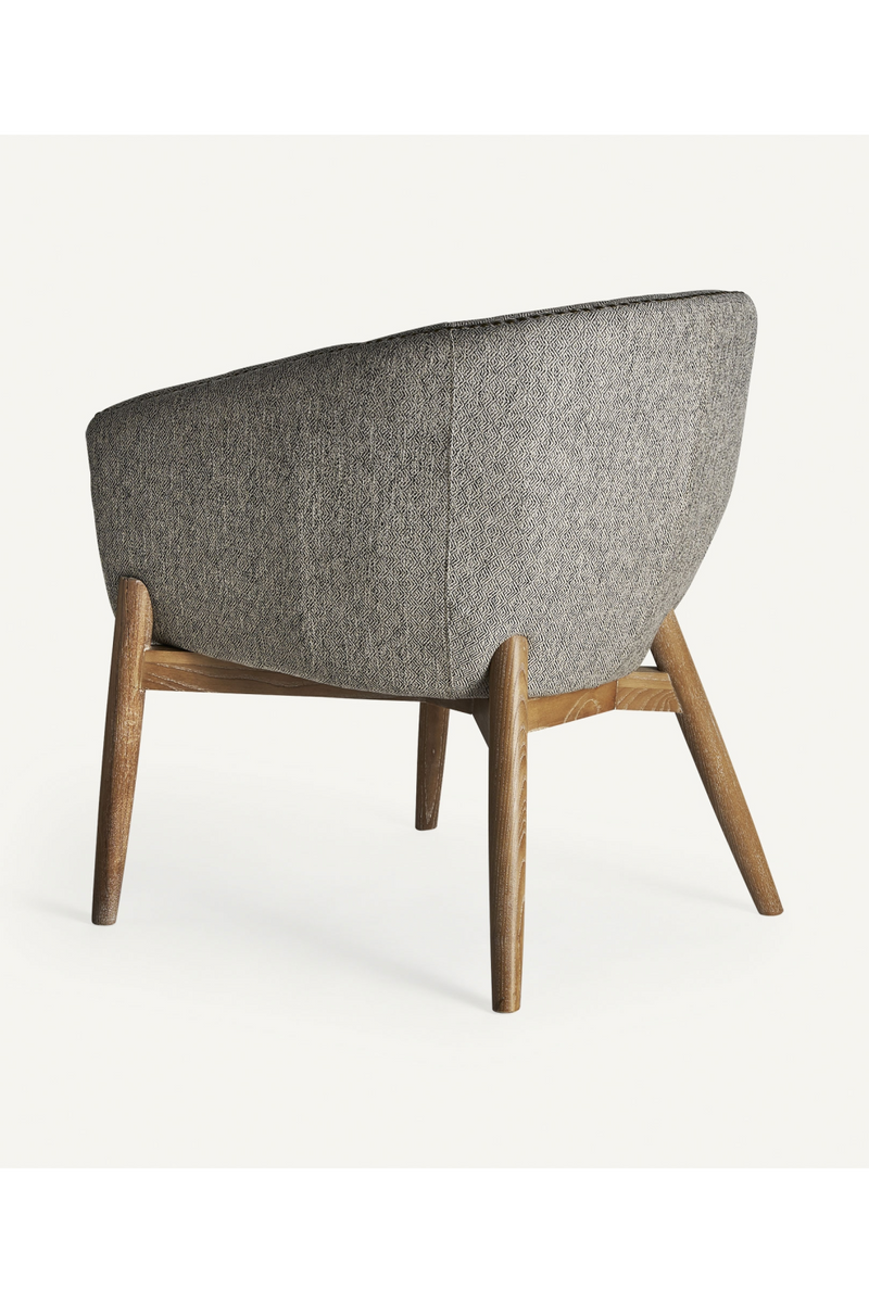 Gray Studded Barrel Armchair | Vical Home Neive | Oroatrade.com