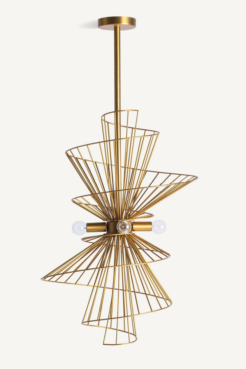 Gold Spiral Hanging Lamp S | Vical Home Stowe | Oroatrade.com