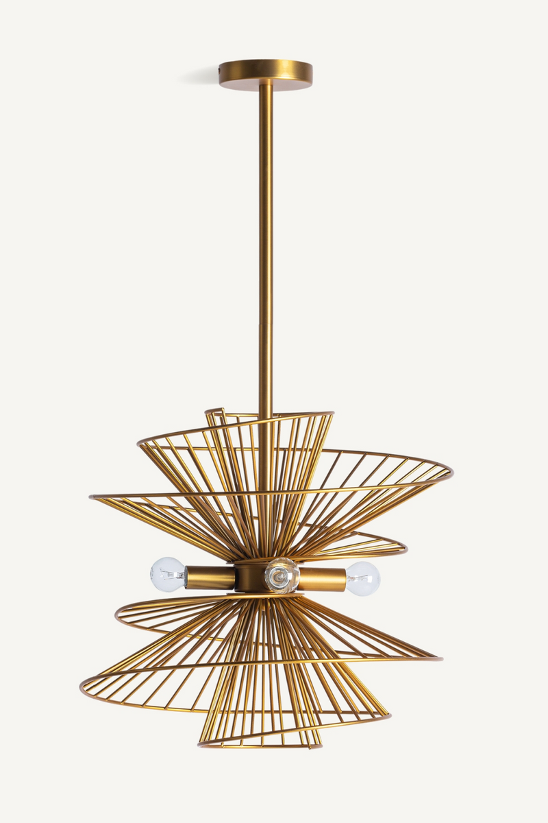 Gold Spiral Hanging Lamp M | Vical Home Stowe | Oroatrade.com