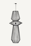 Black Rattan Hanging Lamp | Vical Home Plisse | Oroatrade.com