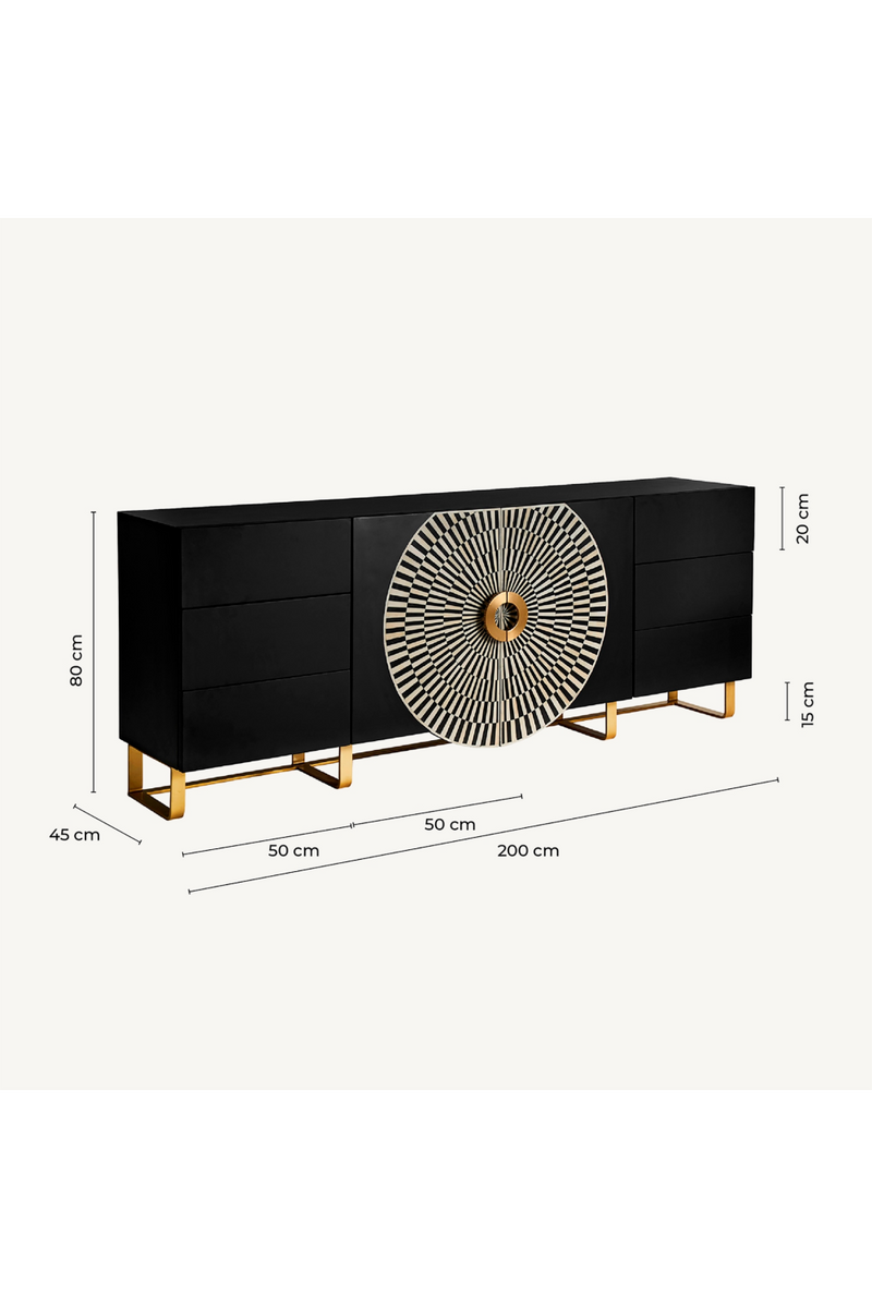 Black & White 2-Door Sideboard | Vical Home Gatsby | Oroatrade.com