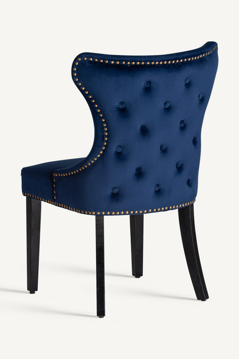 Blue Velvet Studded Accent Chair | Vical Home Isella | Oroatrade.com