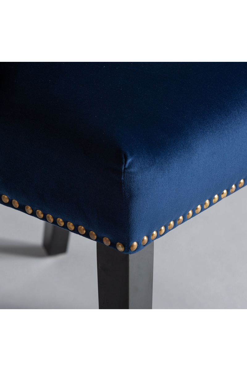 Blue Velvet Studded Accent Chair | Vical Home Isella | Oroatrade.com