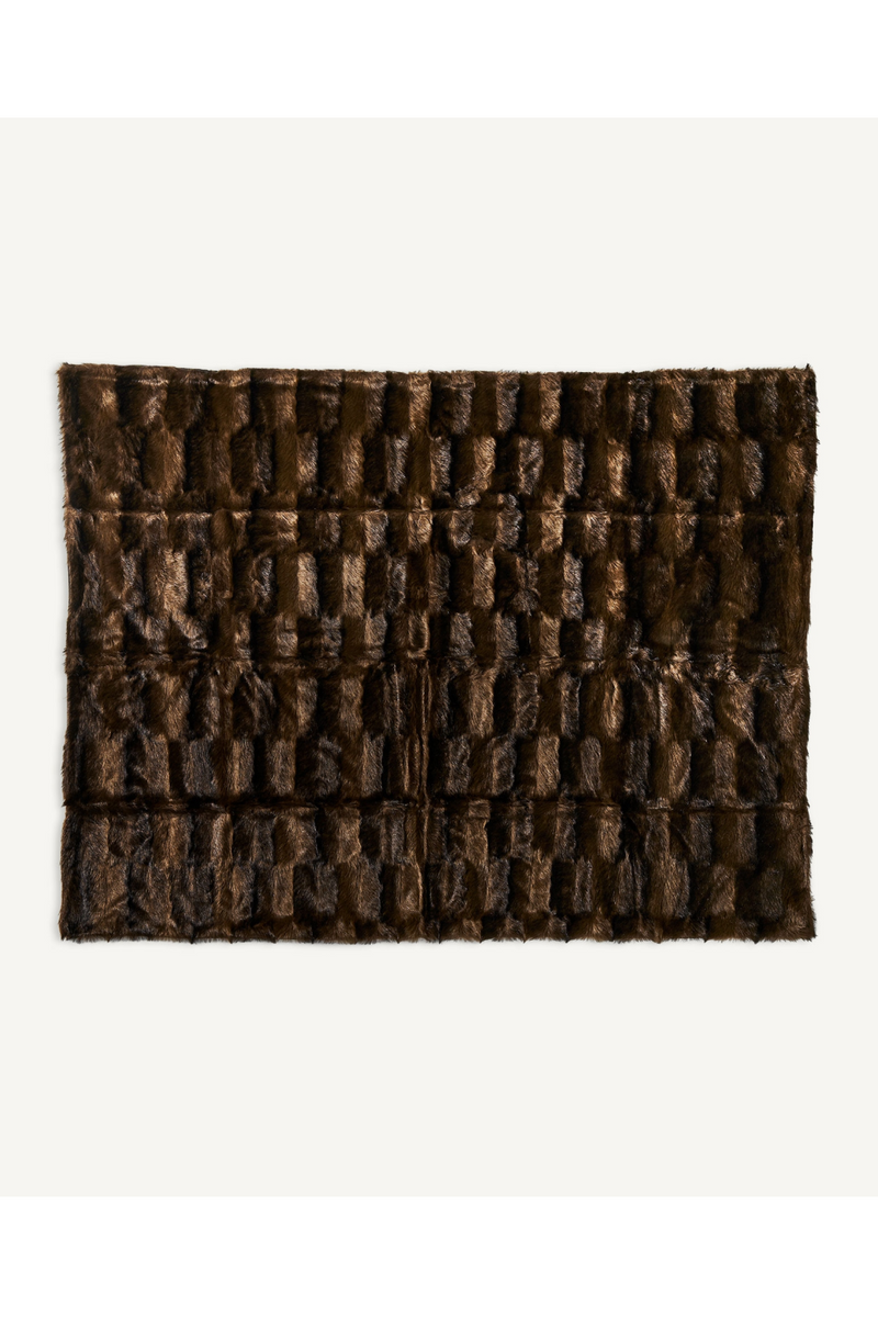 Brown Microfiber Throw Blanket | Vical Home Bison | Oroatrade.com