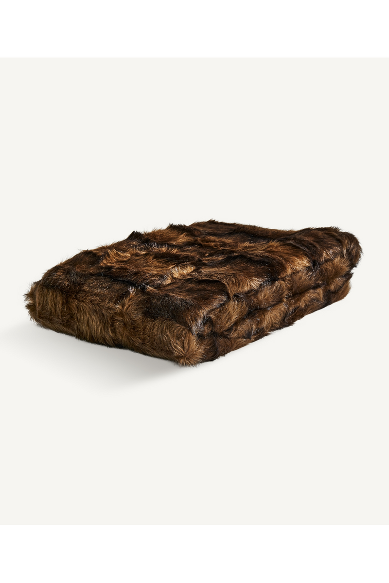 Brown Microfiber Throw Blanket | Vical Home Bison | Oroatrade.com