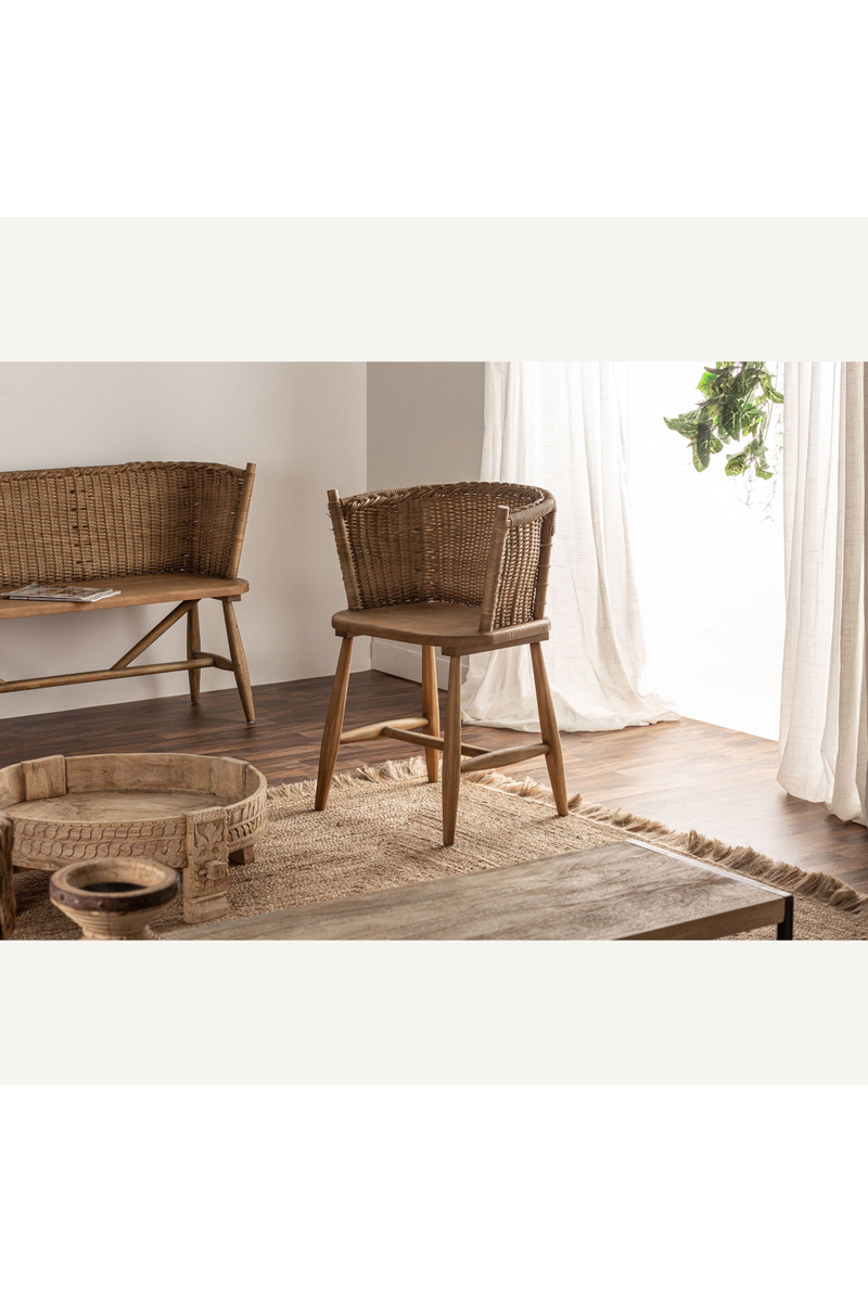 Fir Wood Curved Accent Chair | Vical Home Quenza | Oroatrade.com