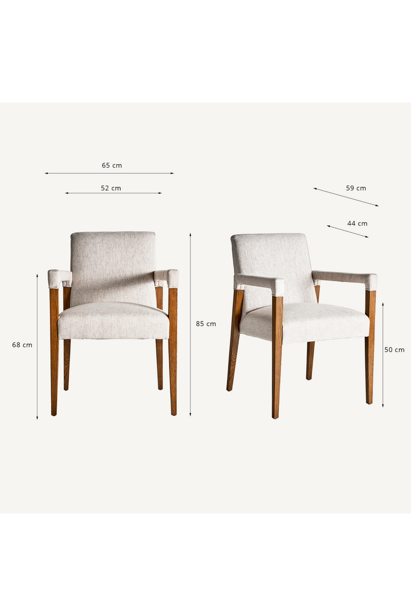 Cream Linen Accent Armchair | Vical Home Baena | Oroatrade.com