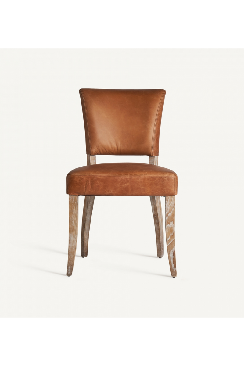 Brown Leather Accent Chair | Vical Home Tolla | Oroatrade.com