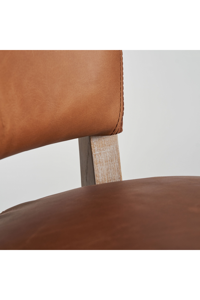 Brown Leather Accent Chair | Vical Home Tolla | Oroatrade.com