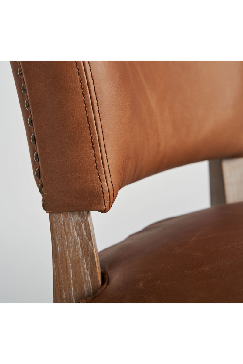 Brown Leather Accent Chair | Vical Home Tolla | Oroatrade.com