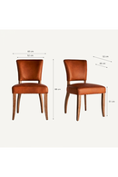Brown Leather Dining Chair (2) | Vical Home Tolla | Oroatrade.com