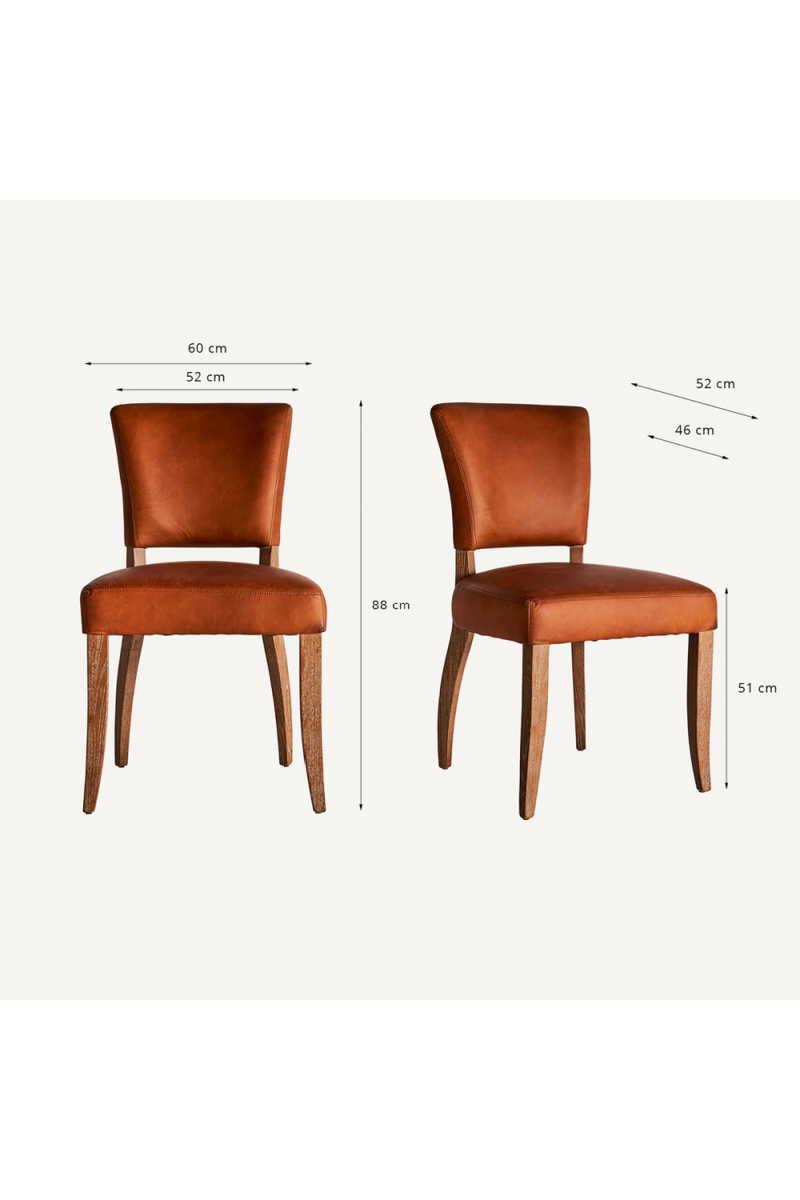 Brown Leather Accent Chair | Vical Home Tolla | Oroatrade.com