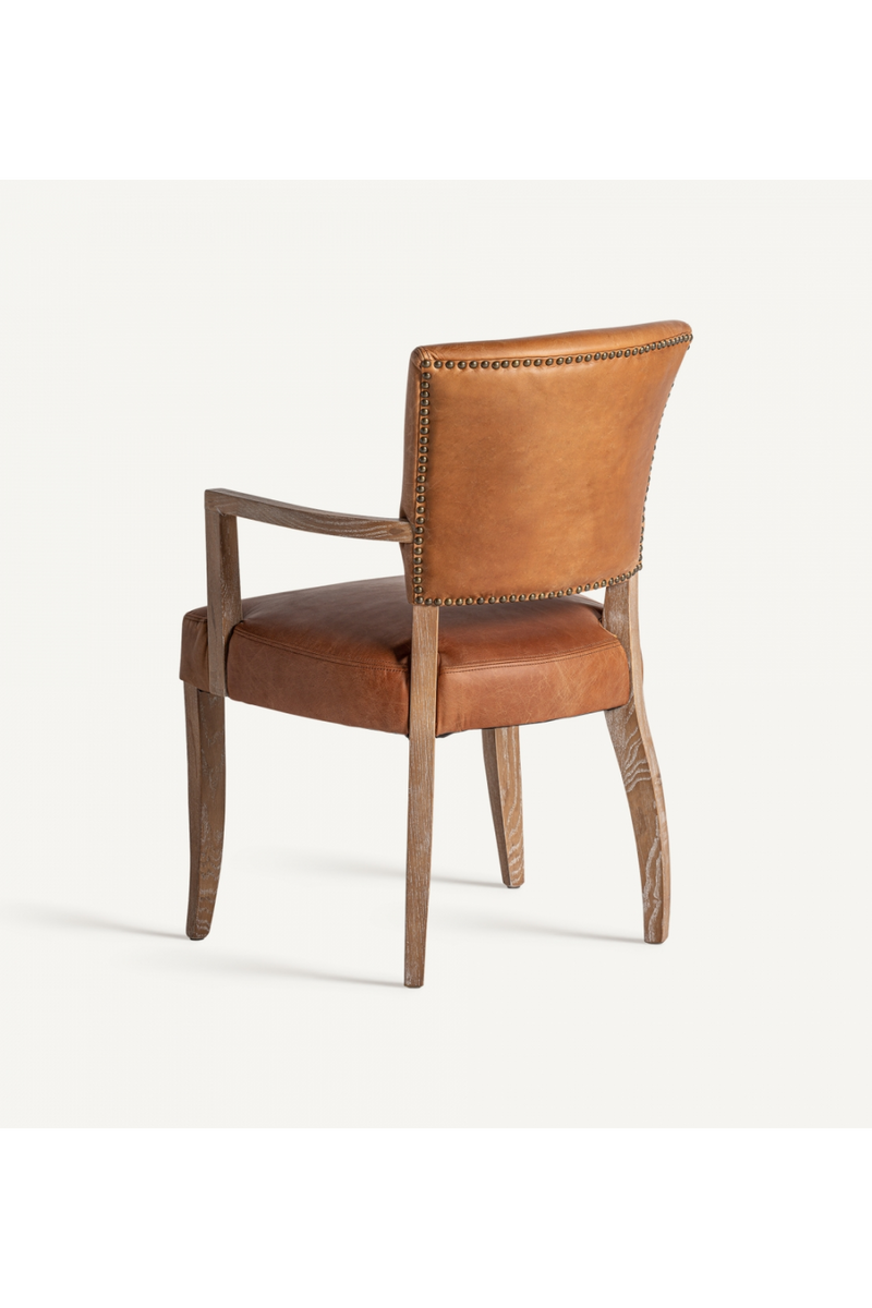 Brown Leather Accent Armchair | Vical Home Tolla | Oroatrade.com