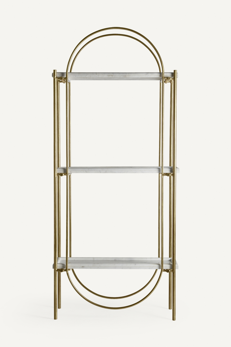 Golden Iron Marble Bookshelf | Vical Home Dieuze | Oroatrade.com