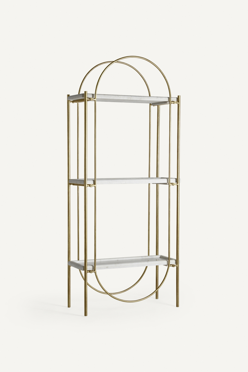 Golden Iron Marble Bookshelf | Vical Home Dieuze | Oroatrade.com