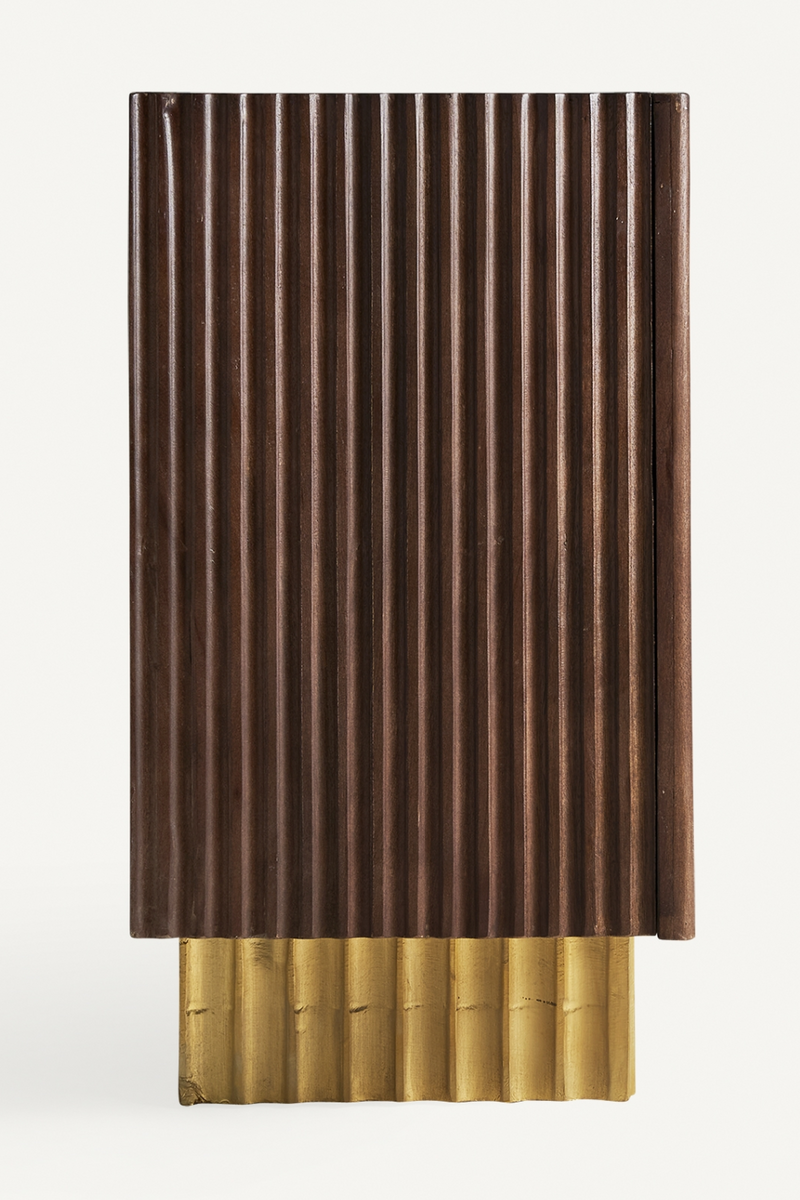 Brown Wooden Fluted Sideboard | Vical Home Mesia | Oroatrade.com