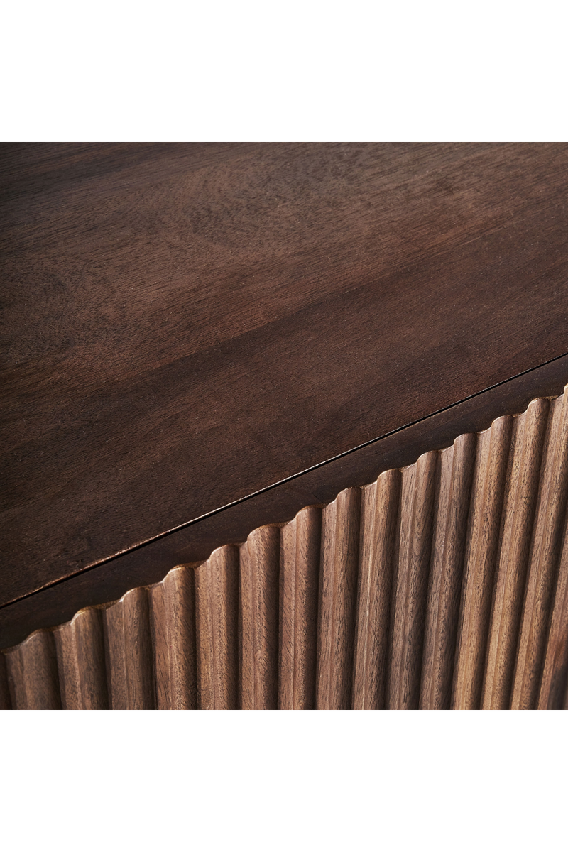 Brown Wooden Fluted Sideboard | Vical Home Mesia | Oroatrade.com