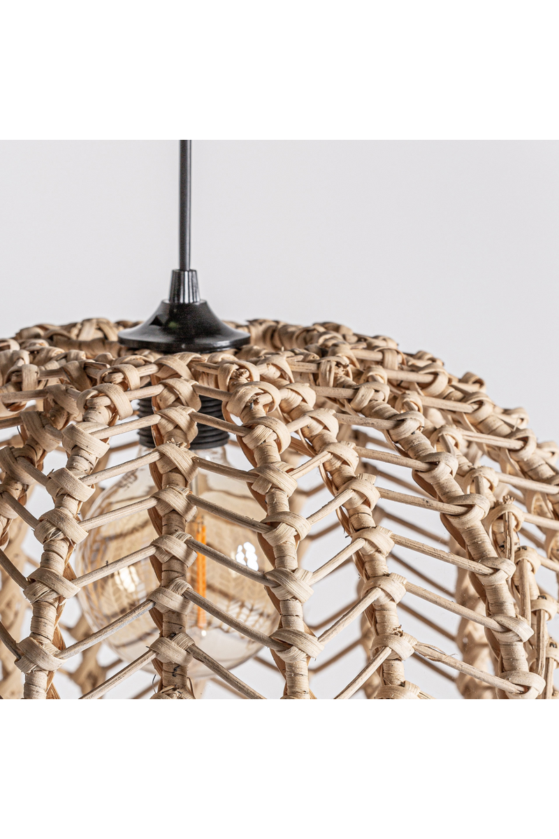 Braided Rattan Dome Hanging Lamp | Vical Home Plisse | Oroatrade.com