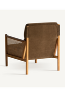Brown Velvet Rattan Armchair | Vical Home Velburg | Oroatrade.com