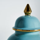 Hospitality furniture - Blue Ceramic Lidded Vase - www.oroatrade.com