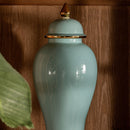 Hospitality furniture - Blue Ceramic Lidded Vase - www.oroatrade.com