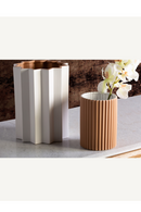 White Stone Fluted Vase | Vical Home Plissé | Oroatrade.com