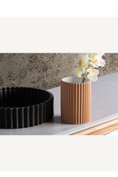 White Stone Fluted Vase | Vical Home Plissé | Oroatrade.com